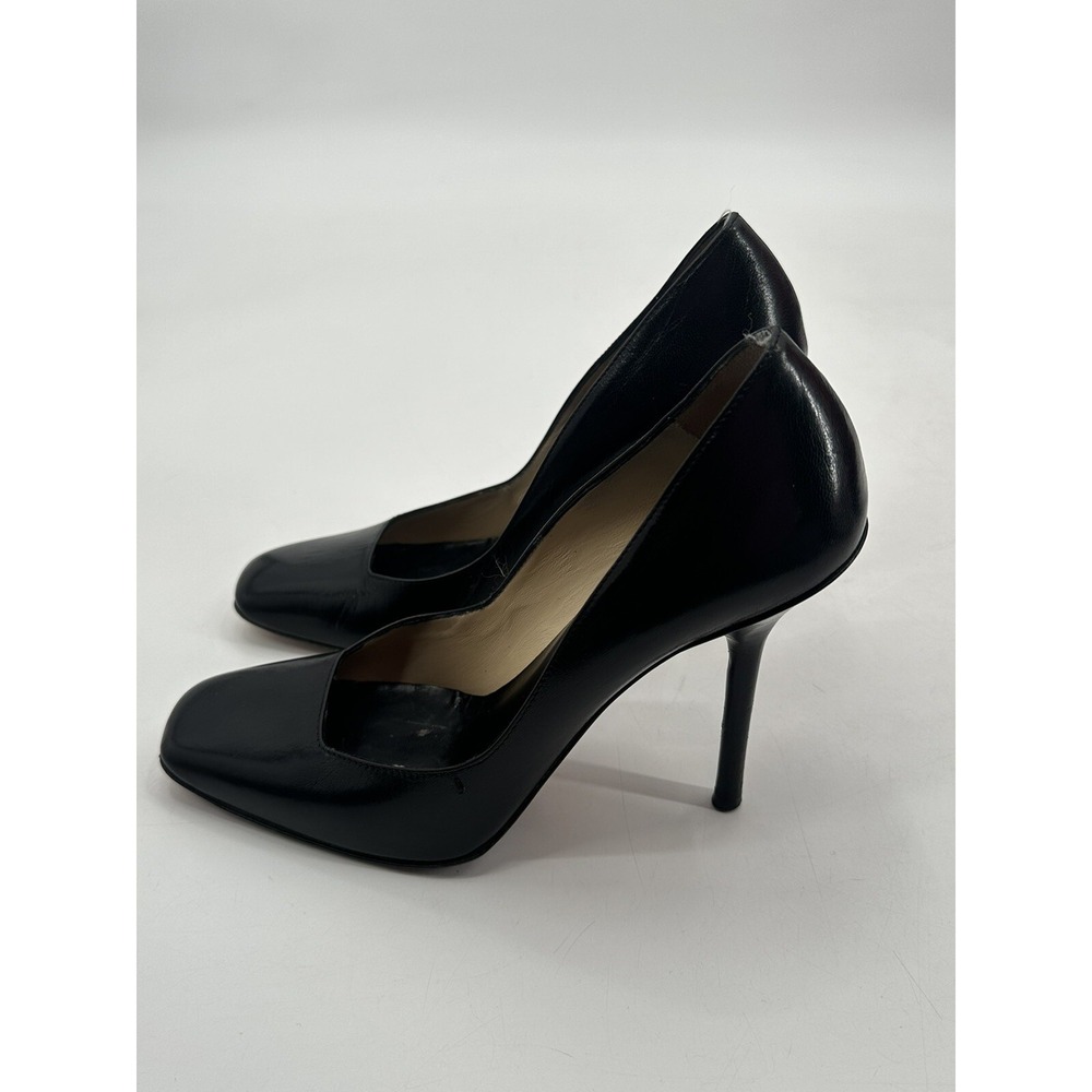 Gucci Italy Black Leather Pumps Heels Work Business SZ 7.5 C 37.5 105771‎ - Picture 11 of 15